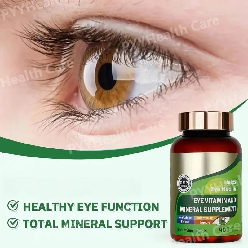 Lutein Eye Vitamins Capsules with Zeaxanthin Zinc Daily Eye Nutrition Supplement Eye Health Support for Adults 90 Count Bottle — image 3
