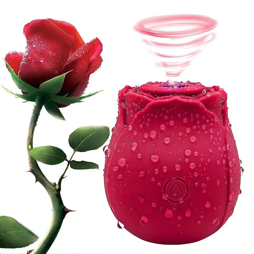 Rose Shape Sucking Vibrator Clitoris Stimulator Vacuum Nipple Oral Massager Female G Spot Vagina Adult Sex Toys for Women