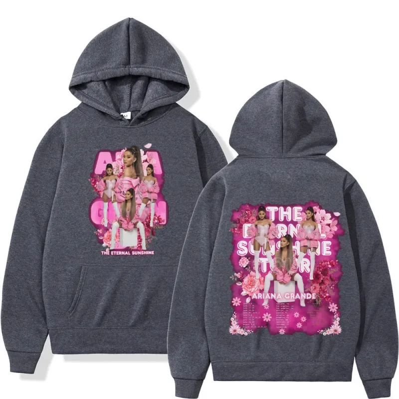 Singer Ariana Grande Tour 2026 Graphic Hoodie Men Women Fashion Pullover Long Sleeves Loose Casual Oversized Fleece Sweatshirts — image 5