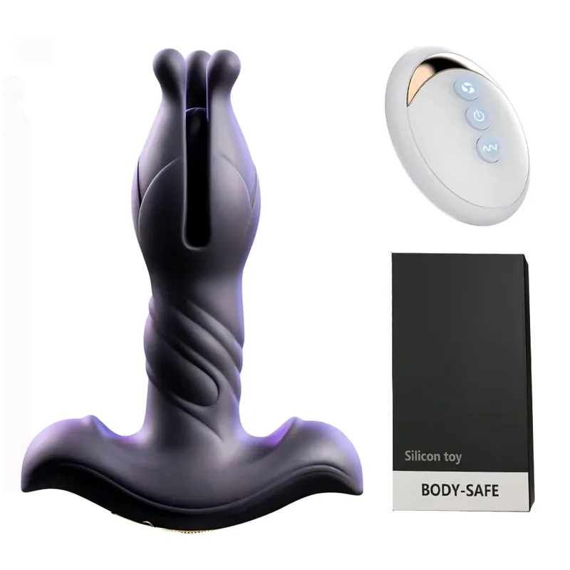 Remote Control Massager Vibrator Sex Toys Anal Plug 9 Tension Shock Flapping Thrusting Vibrating Butt Plug Prostate For Gay Toy
