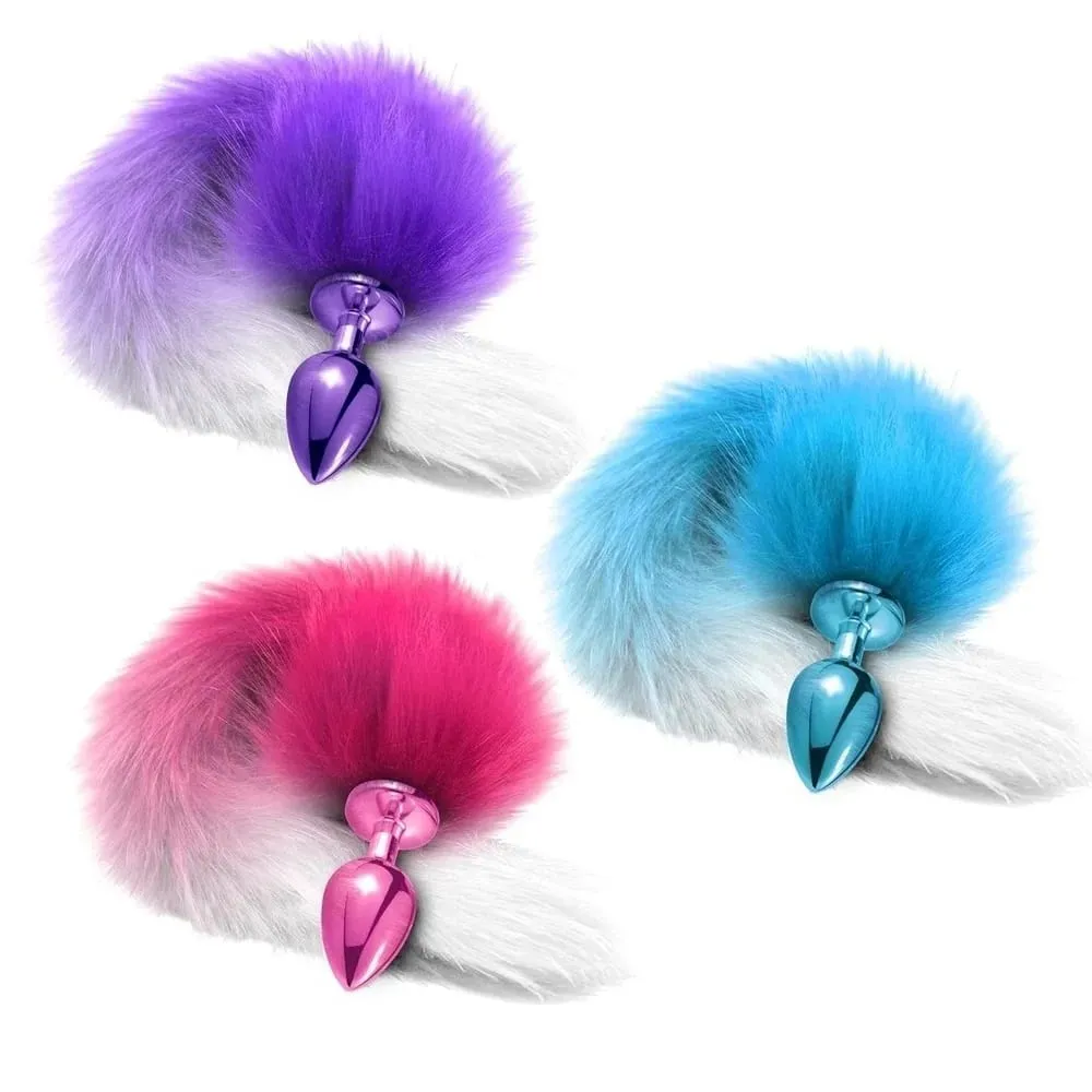 Metal Small Medium Large Butt Plug Set Fox Tail Anal Plug Jewelry Steel Anal Sex Toy Trainer For Woman Couple Cosplay — image 5