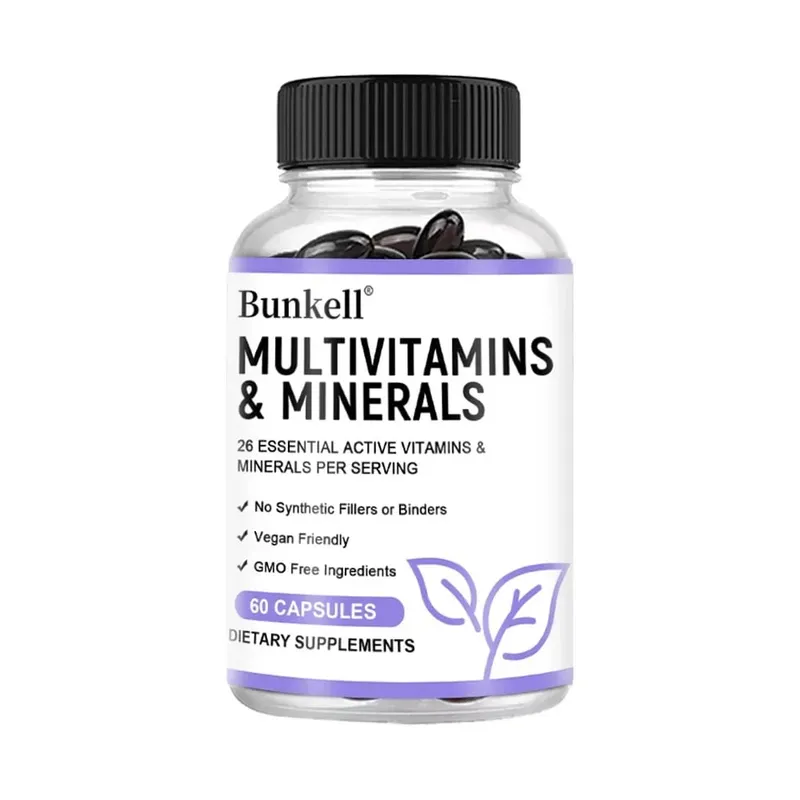 Multivitamin and Minerals - Daily Supplement Antioxidants Skin Repair Liver Health Maintenance Energy Boost 120 Capsules