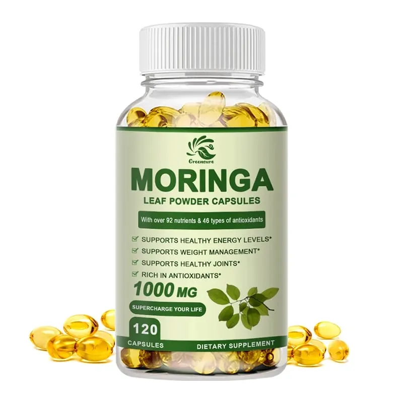 Greensure Moringa Oil Främjar ämnesomsättning Stöd Viktminskning Reparationer Skadade celler Lindrar inflammation Kardiovaskulär hälsa