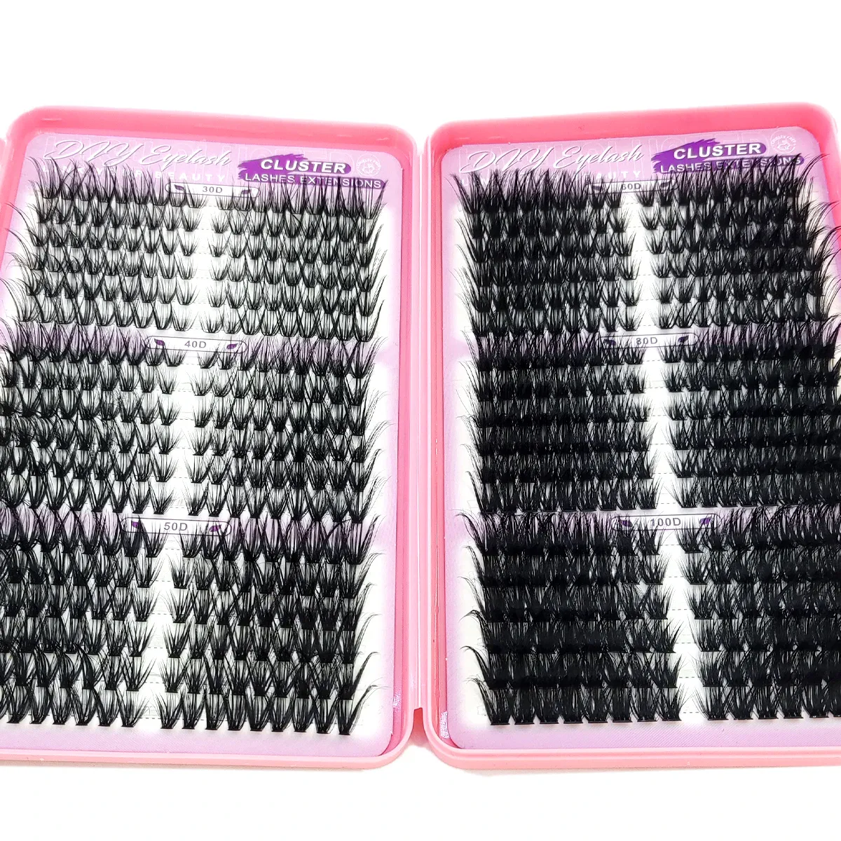 36 row fluffy eyelash bundle left and right eyelashes extended 30-100D independent eyelashes cat eye eyelash extension