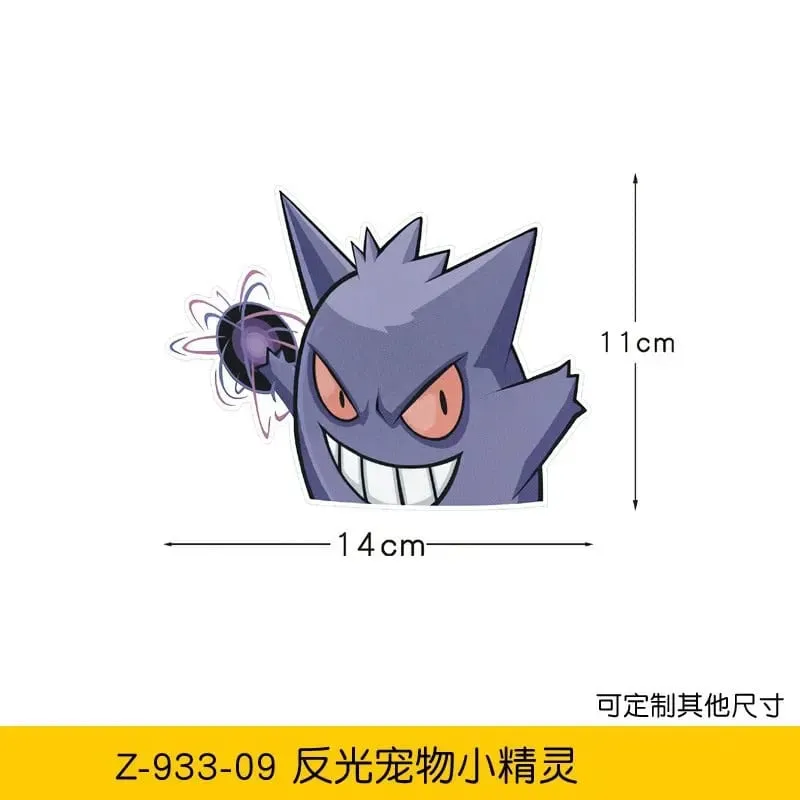 20 stylů Pokémon samolepky na auto Anime postava Pikachu Gengar Eevee Charmander Roztomilá kreslená panenka Kreativní samolepka Dárky k narozeninám