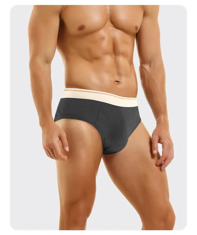 Men's pure cotton breathable and comfortable triangular underpants, mid-waist, skin-friendly and soft, teenagers' underpants — image 24