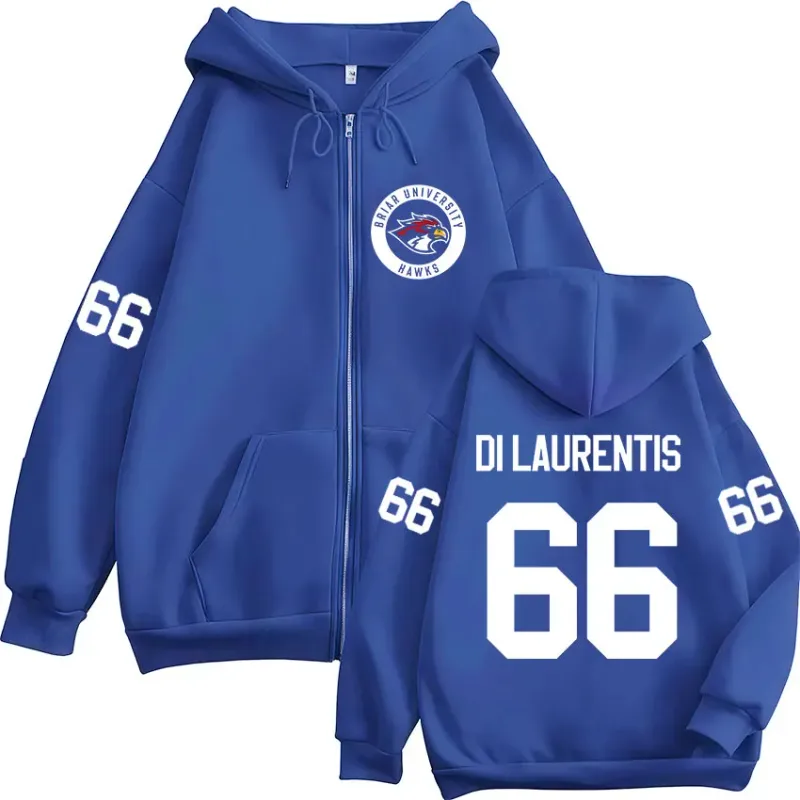 Di Laurentis 66 Off Campus Hockey Zipper Hoodies Men's Clothing Long Sleeves Zip Up Hooded Sweatshirt Jackets coats streetwear