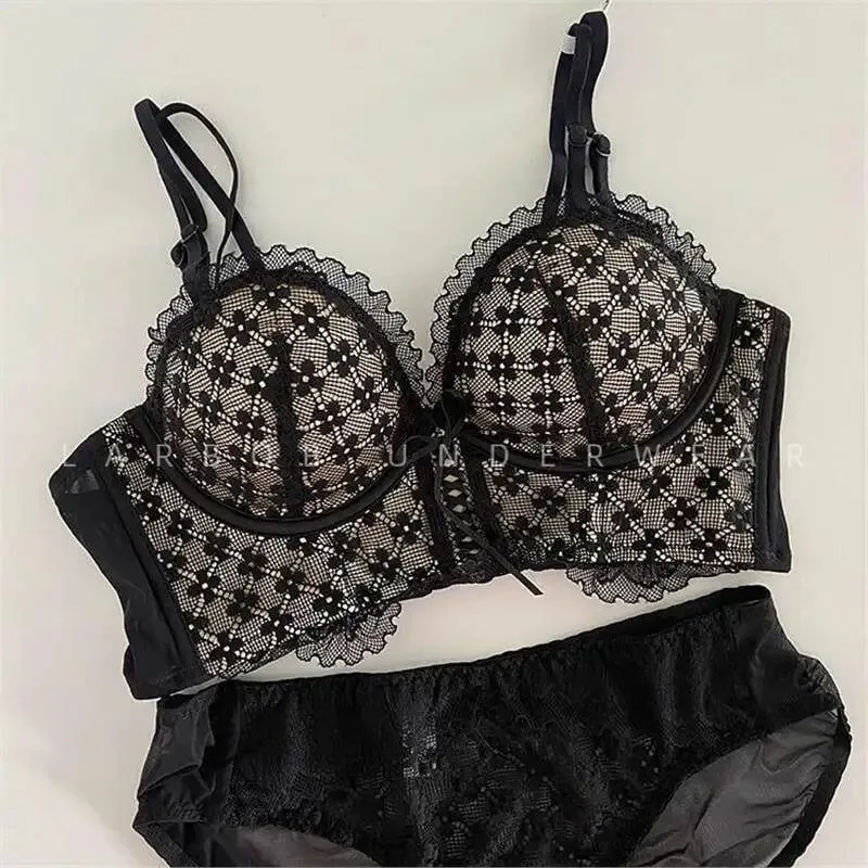 Lace Push Up Bra No Underwear Padding Slim Wireless Seamless Summer Sexy Bralette for Small Chest Lift Side Support Anti Sagging — image 10