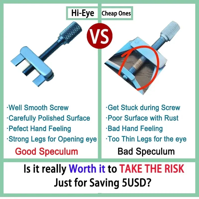 Spéculums oculaires réglables Lieberman à usage Non médical Blefaro côté temporel et nasal outils de réparation ménagers Hi Eye