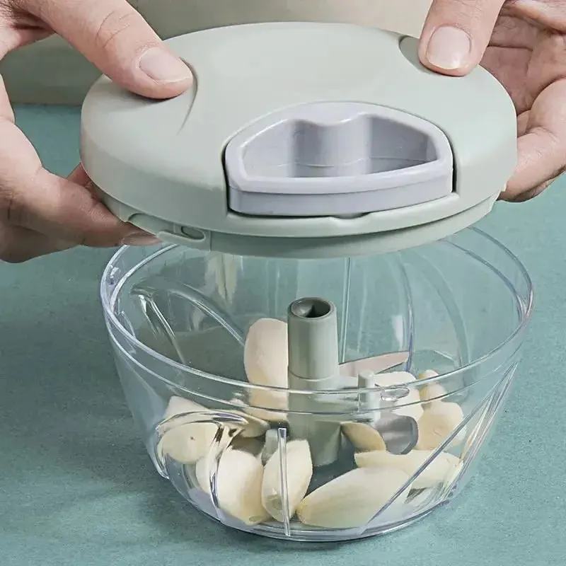 500/900ML กระเทียม Chopper คู่มือกระเทียมกดอาหารเครื่องตัดผักเครื่องบดเนื้อ Gadgets ครัวมือ Mincer กระเทียม Masher — image 5