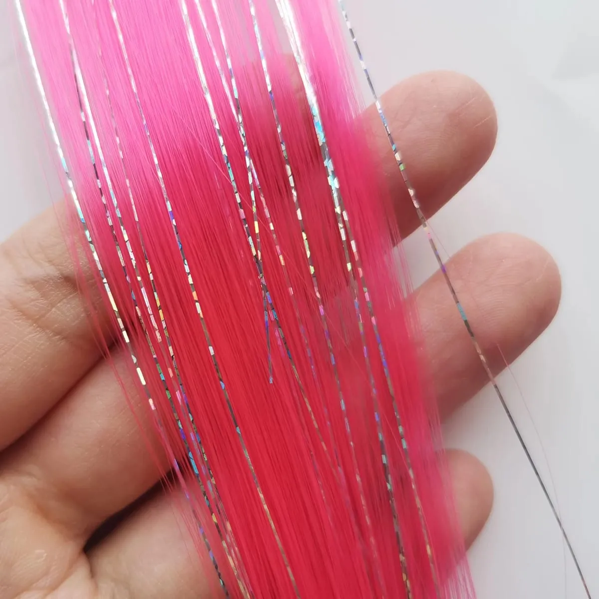 Synthetic Clip in Hair Extensions for Girls 22 inch Multi-colors 6pcs/pack Rainbow Straight Hair Synthetic Hairpieces — image 4