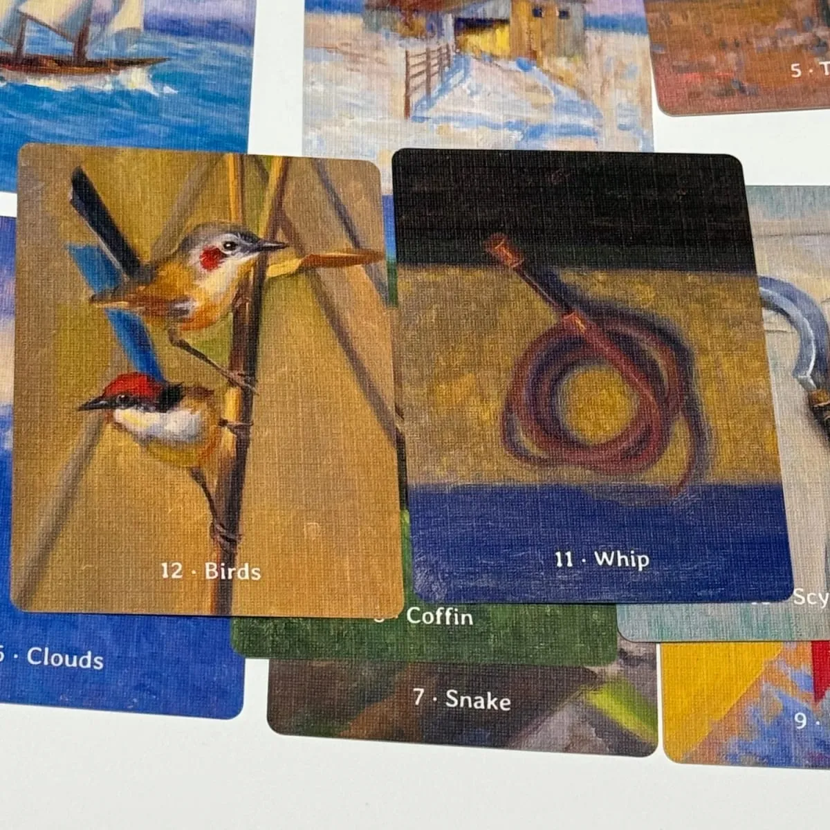 Time Lenormand Oracle Deck 38 Oil Painting Style Cards English Board Games
