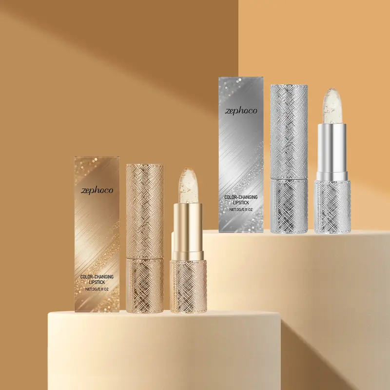 ลิปสติกเปลี่ยนสีโปร่งใสกันน้ำ Long Lasting Moisturizing Crystal Jelly Pearlescent Repairing Lip Balm เครื่องสำอางค์