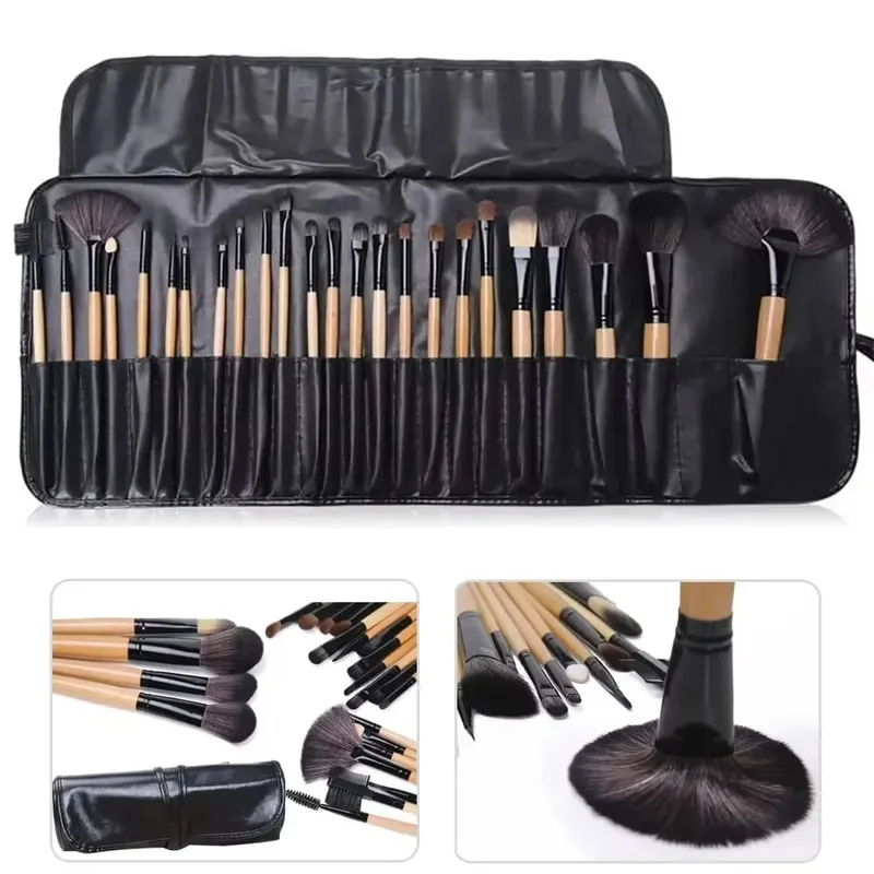 Gift Bag Of 24 pcs Makeup Brush Sets Professional Cosmetics Brushes Eyebrow Powder Foundation Shadows Pinceaux Make Up Tools — image 8