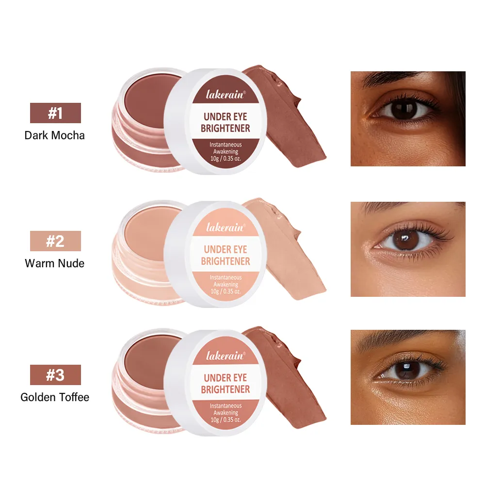 Lakerain Correttore occhi Illuminante Copre le occhiaie Nutre la pelle Corregge il trucco Tonalità abbronzatura nude Cosmetici a lunga durata — image 2