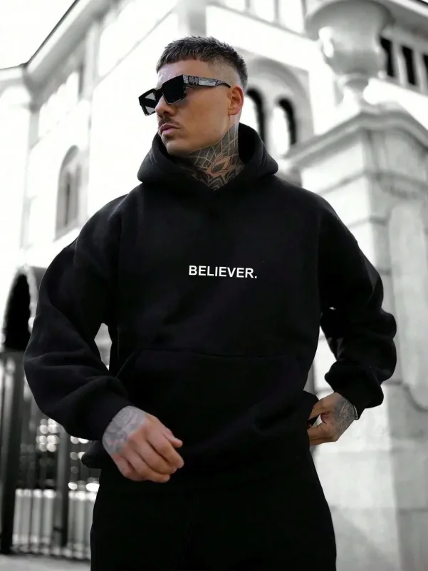 20256 Autumn Winter Hoodie Believer Letter Print Men's Sport Casual Sweatshirts Hoodie Women Fashion Harajuku Oversized Hoodies — image 1