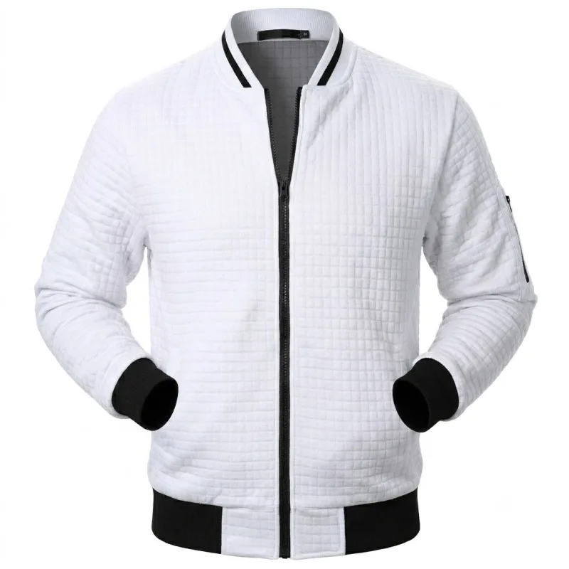 Autumn Men's Full Zip Athletic Sweatshirts Jacket Long Sleeve Casual Coats Men Sports Running Track Jacket Lightweight Outerwear — image 3