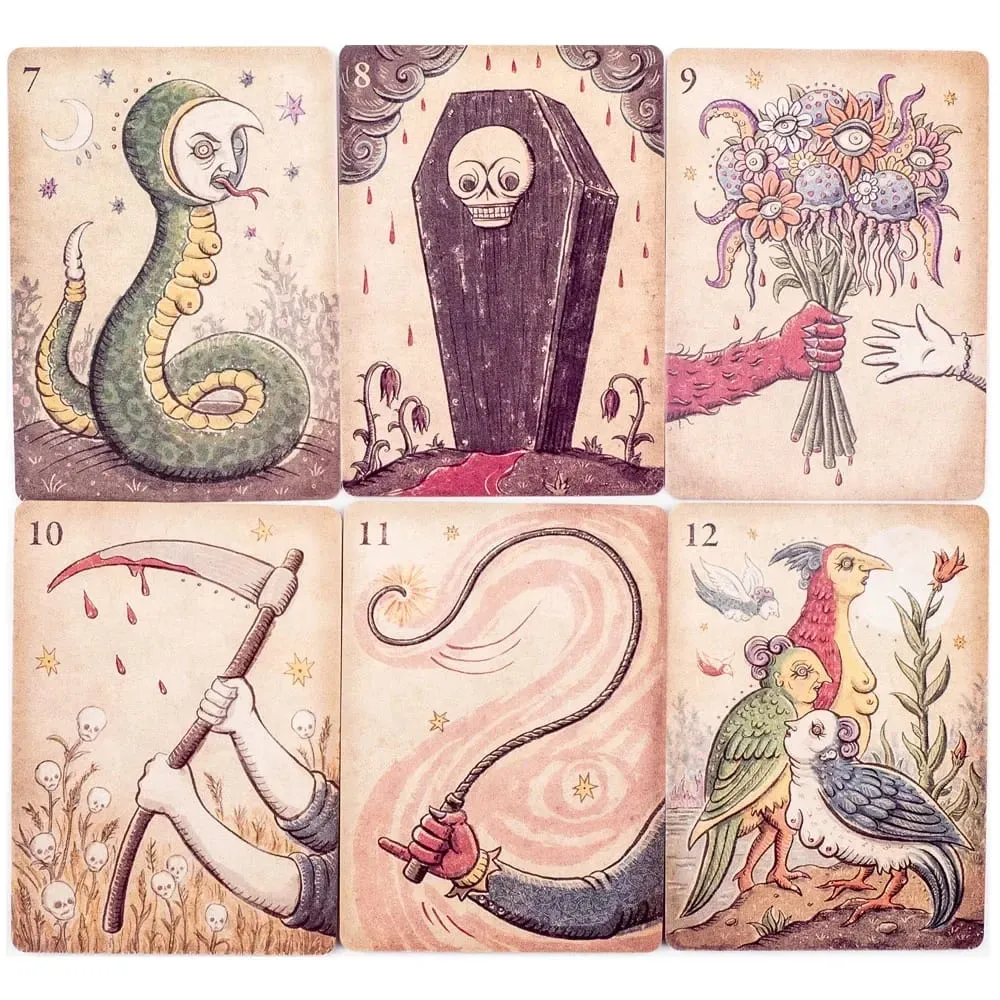 Lenormand Della Luna Tarot Bộ Bài 36 Lá Bài Bói Toán Oracle Thẻ Cho Số Phận Đọc Đảng Trò Chơi 10.2x7.3cm