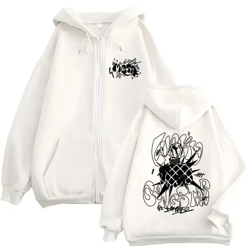 Anime Jojo Bizarre Adventure Guīdo Mista Zipper Hoodies Men's Women Zip Up Hooded Sweatshirts Fashion Jackets Coats Streetwear — image 2