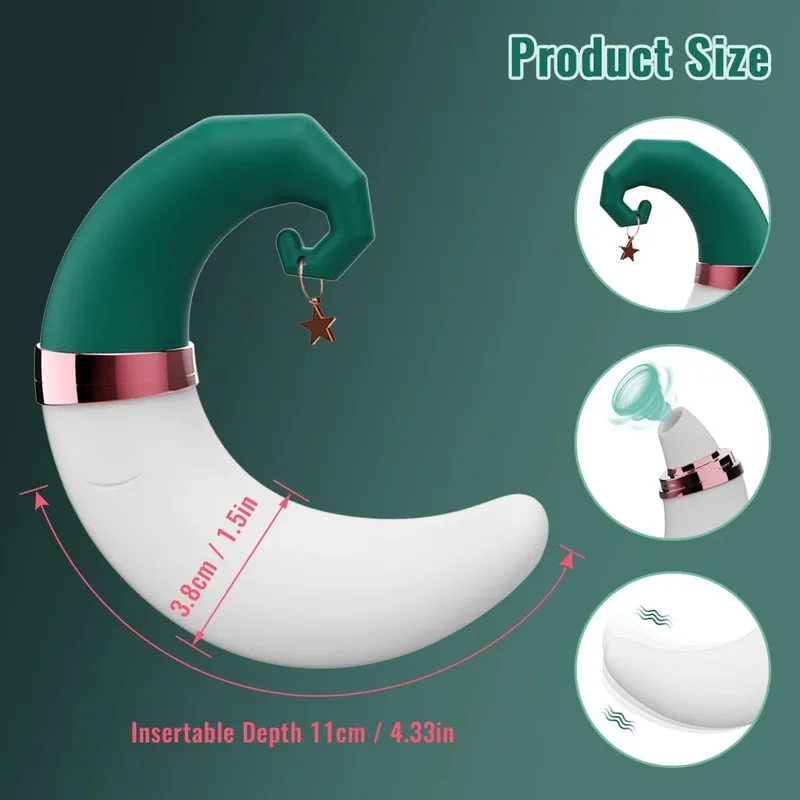 Female Sex Toy Clitoral Sucking Vibrator Female for Women Clit Clitoris Sucker Vacuum Stimulator Toy for Adults Moon Decorate — image 5