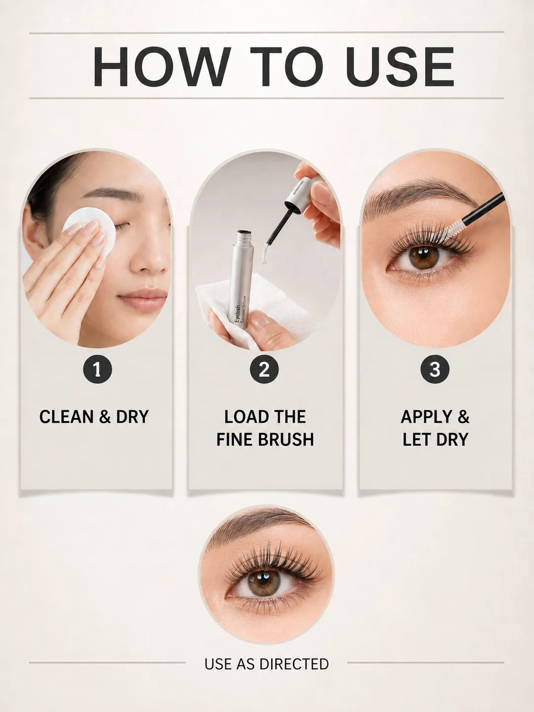 Fast Natural Curling Eyelash Essence – Precision Brush for Defined Eye Makeup Lightweight Hydrating Formula Daily Lash Care