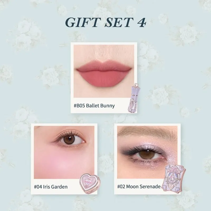 Flowerknows Bunny Garden Collection Gift Set Makeup High Pigment Palette Lip Balm Keychain Velvet Matte Lipstick Cream Blush Set — image 5