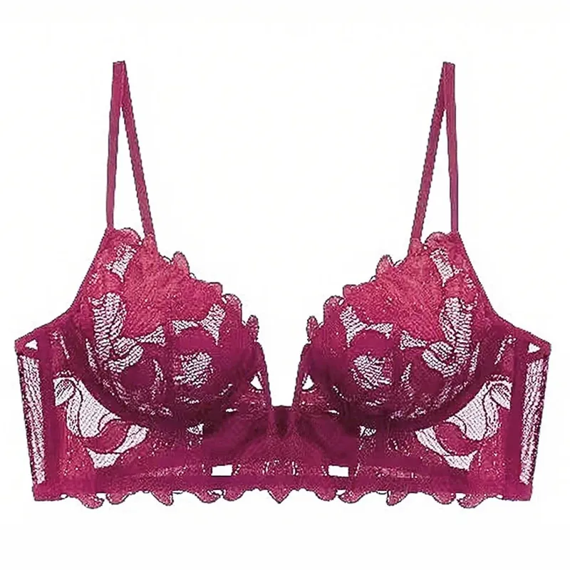 Women Lace Lingerie Set Elegant Sexy Bra Set See Through Underwear Ventilate Ladies Bra and Panty Set — image 15
