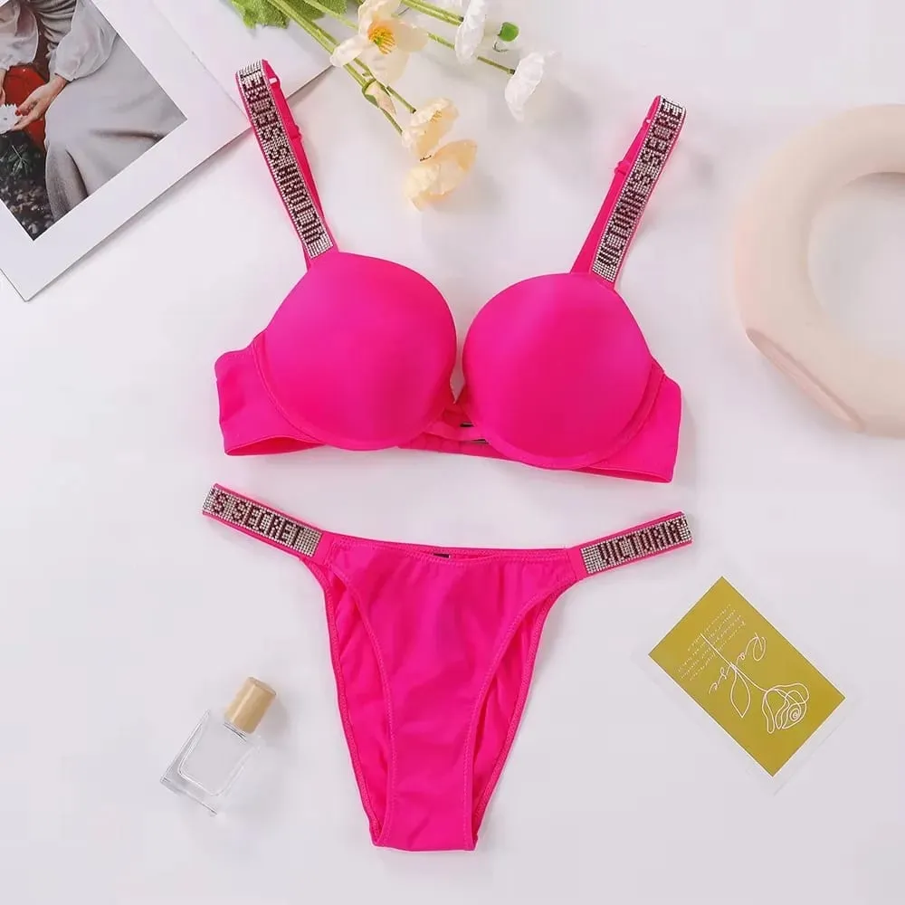 Women's Lingerie Set Sexy Breathable Soft Versatile Shapewear V Sexy Lingerie Bra and Panty Set Push Up Classic — image 6