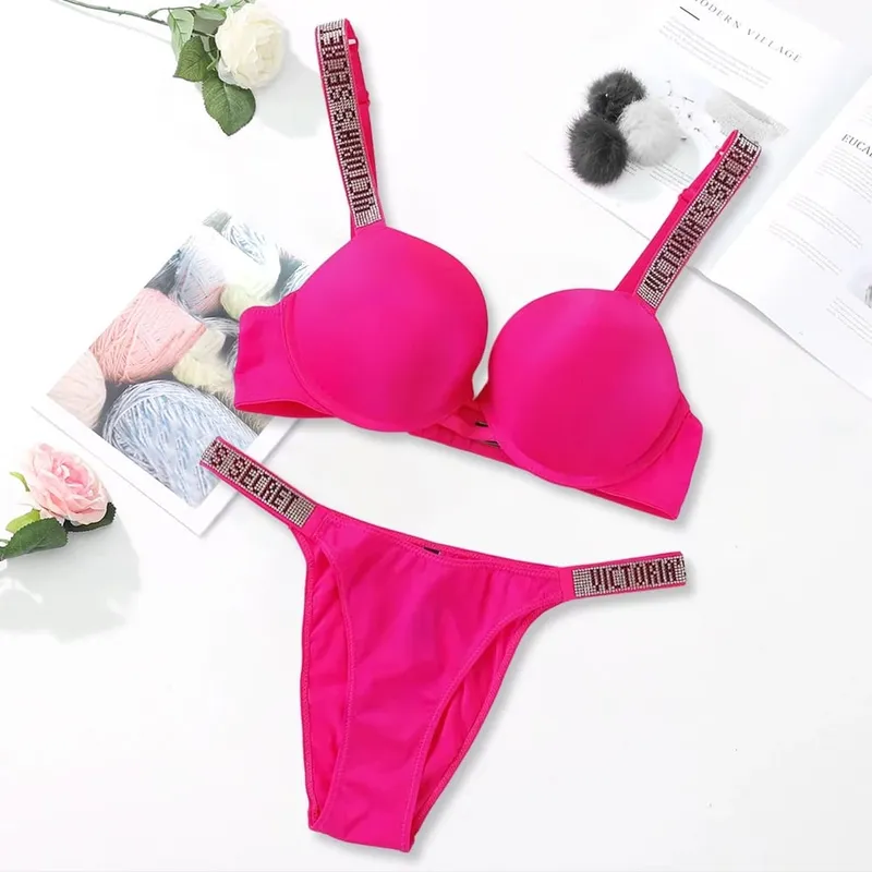 Victoria's Secret Women's Fashion Lingerie Set Sexy Breathable Soft Versatile Shapewear Sexy Lingerie Bra and Panty Set Push Up — image 7