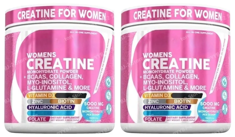 Women's Creatine Monohydrate Powder 5000mg Collagen BCAAs L-Glutamine For Muscle Energy & Beauty Support Formula Adult 269g — image 8