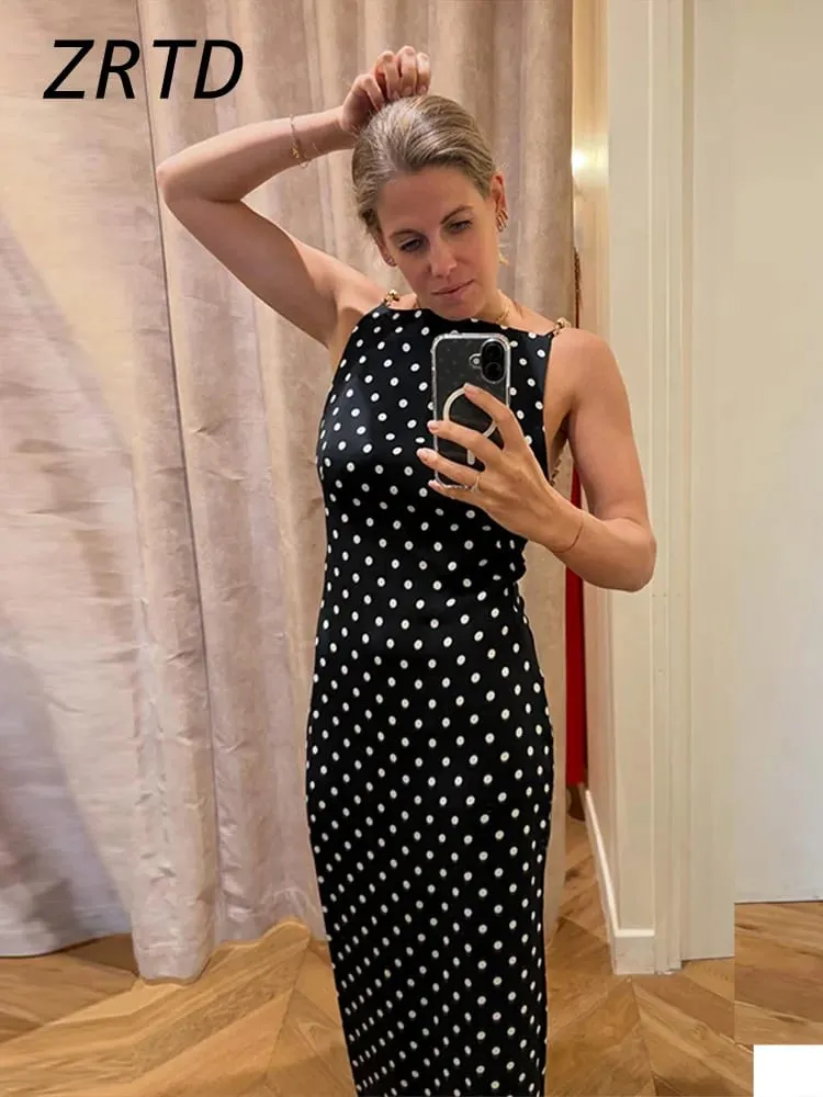 Elegant Beads Backless Black Women's Summer Dress Square Collar Sleeveless Beach Sling Sundress 2026 Lady Holiday Party Robes — image 2