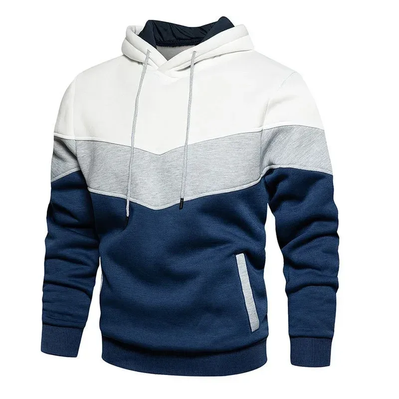 Spring Autumn Fashion splicing Men's Hoodies long sleeve Casual Hoodies Sweatshirts Sweatshirt men tops Pullover — image 9