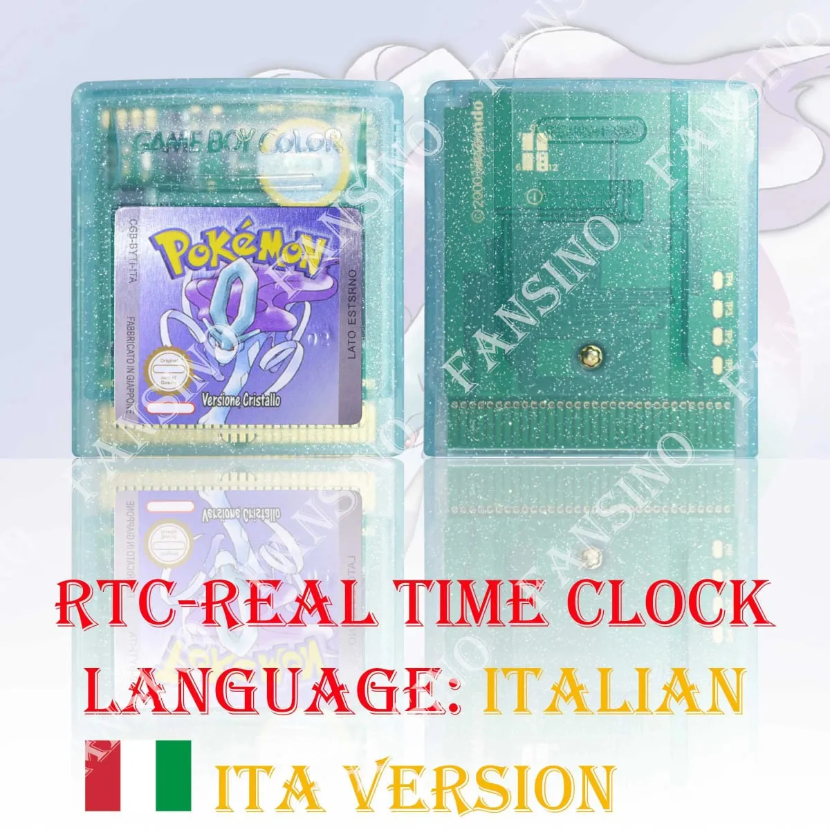 GB/GBC Real Time Clock Pokemon Crystal/Gold/Silver Version Video Game Cartridge with Battery USA/NOE/FRA/ESP/ITA Version — image 24