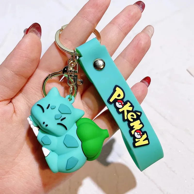 40 Style Wholesale Anime Pokémon Pikachu Eveen Keychain Cartoon Cute Charizard Keyring Student Backpack Car Key Chain Toys Gifts — image 36