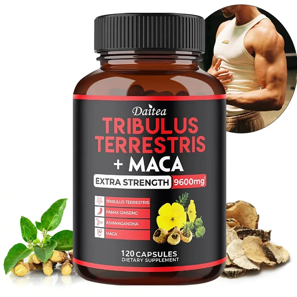 Tribulus Terrestris Capsules 7000mg with Maca Ginseng & Ashwagandha Energy Muscle Focus & Endurance Support for Men — image 2