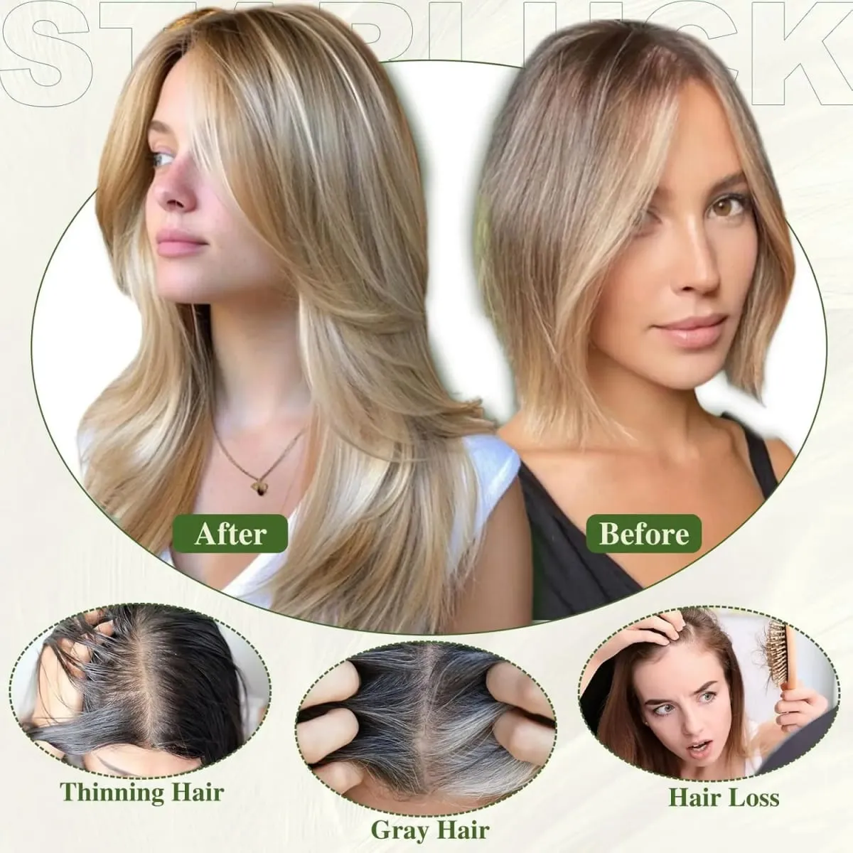 14 Inches Chestnut Brown With Blonde Layered Hair Topper with Bangs for Women Synthetic Swiss Base Hair Pieces Topper with Clips