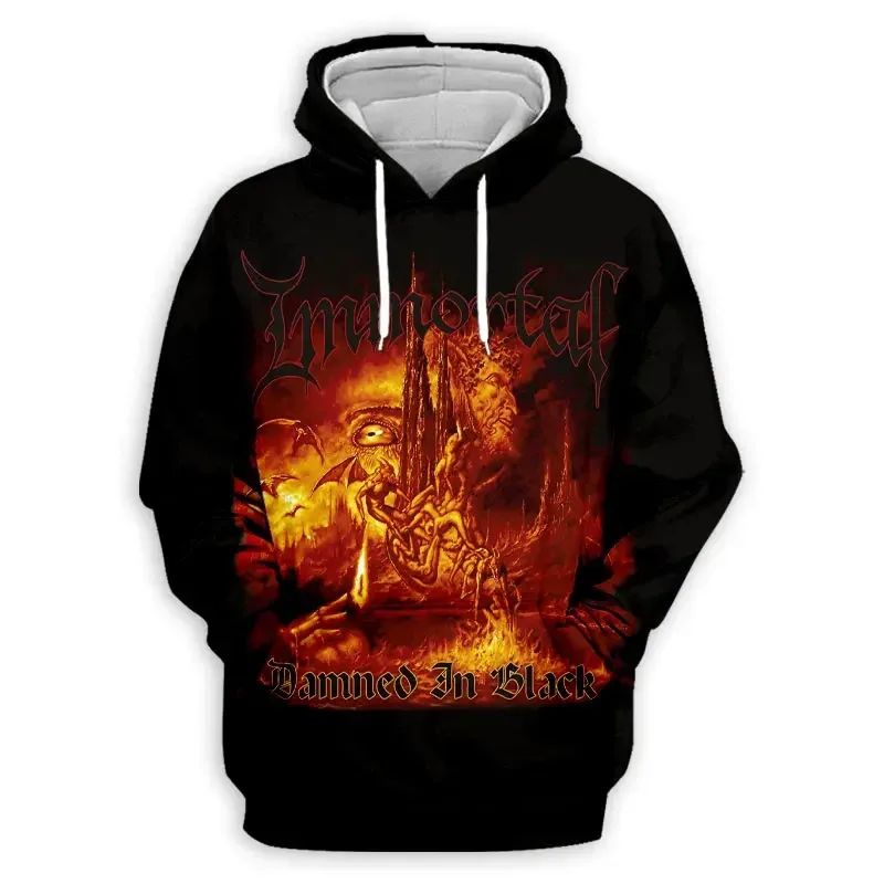 Black Metal Rock Immortal 3D Print Hoodies Men Women Fashion Casual Sweatshirts Oversized Hoodie Pullovers Tracksuit Clothing — image 29