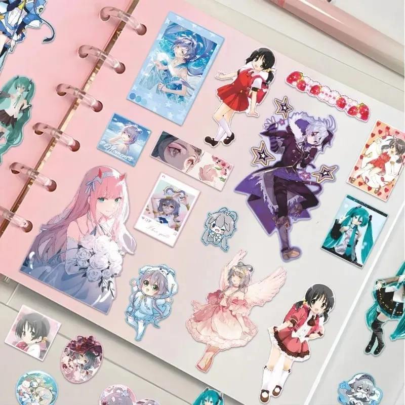Hatsune Miku -Project DIVA- Sticker Hatsune Miku Kagamine Rin/Len Anime Peripheral Journal Material Sticker 8 Sheets New Gifts — image 6