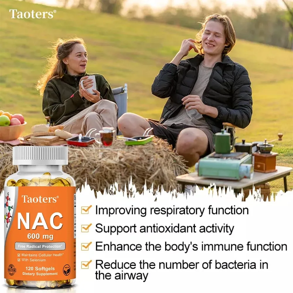 NAC N-Acetyl Cysteine Capsules Immune Respiratory Health Antioxidant Supplements Non-GMO Gluten-Free — image 5