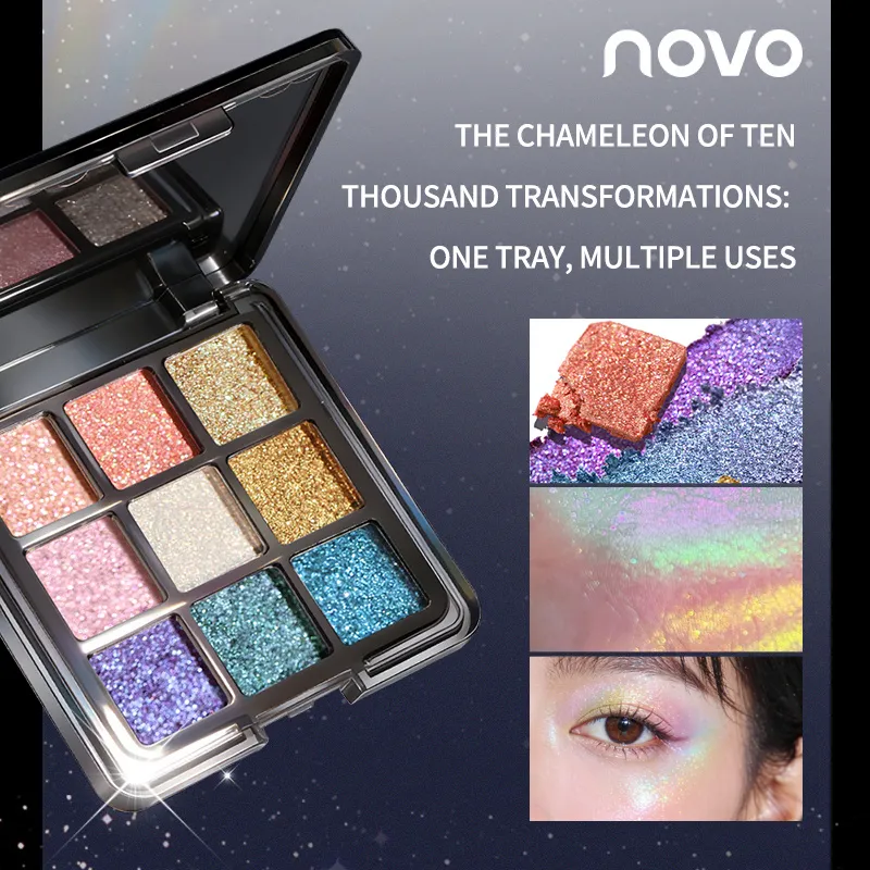 Yunyi Chameleon Nine Color Eye Shadow Disc Polarized Flasher Pearlescent Eye Shadow Multi Color Colorful Makeup — image 2