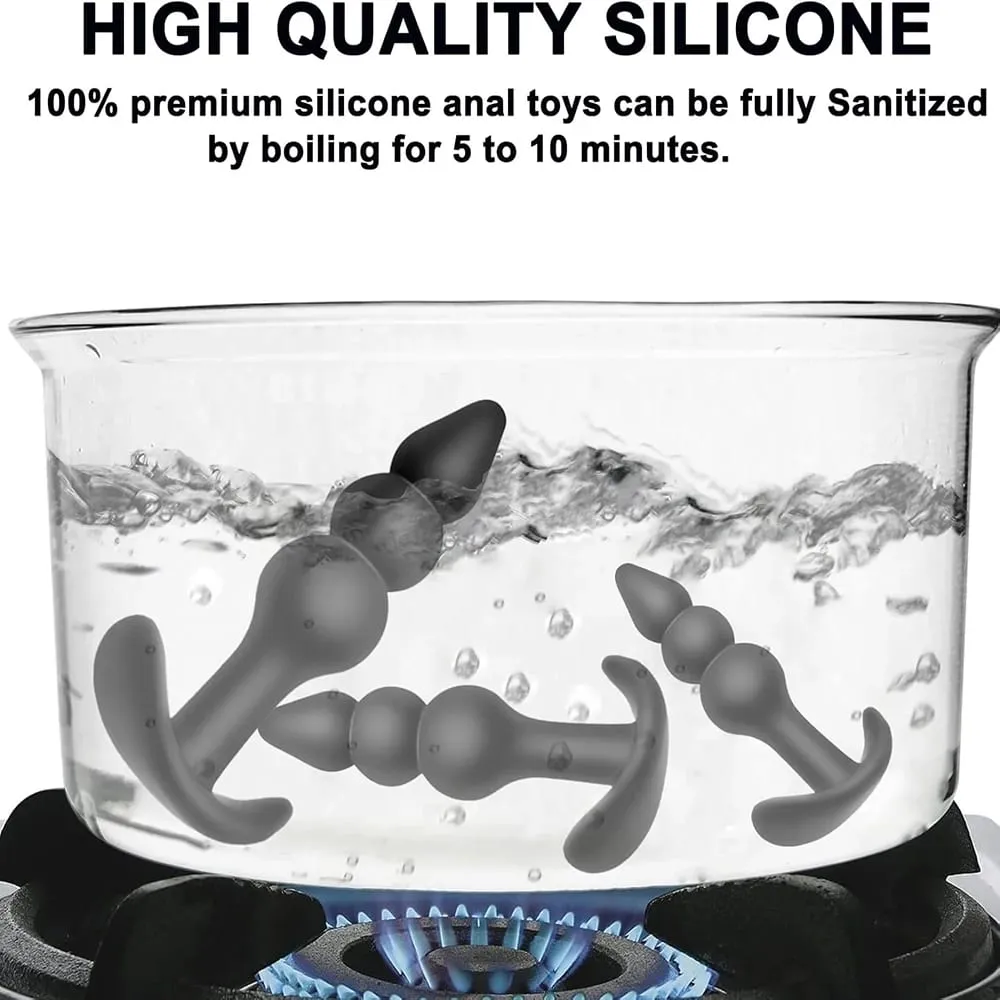Silicone Dildo Anal Plugs Butt Plug Stopper Dilator Prostate Massager Vaginal Stimulator Adult Sex Toys for Men/Women Trainer — image 4