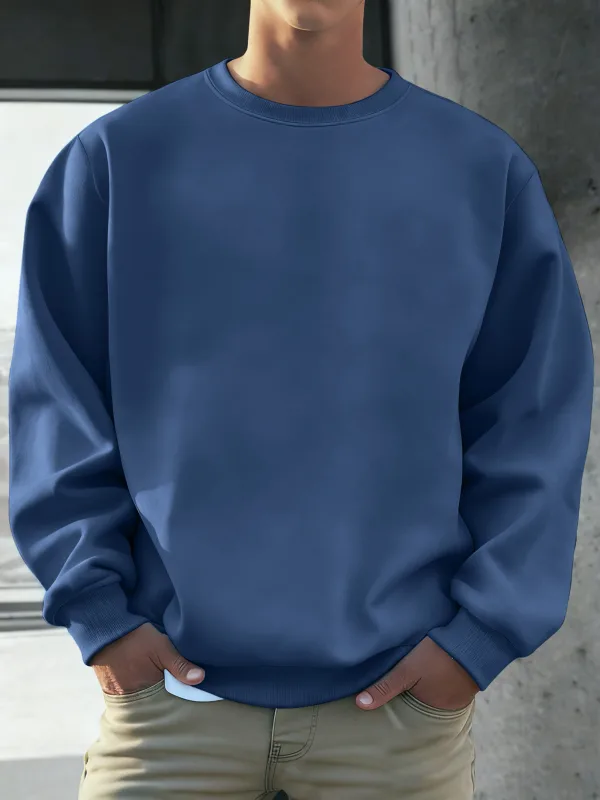 Solid Soft Pullovers Street Autumn Comfy Fleece Hoodies Office Jogging Loose Sweatshirts Casual Basics Daily Streetwear Of Men — image 11