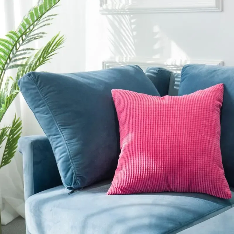 Solid Luxury Square Cushion Cover 30x50/40x40/45x45/50x50cm Soft Decorative Throw Pillow Case for Sofa Car Home — image 16