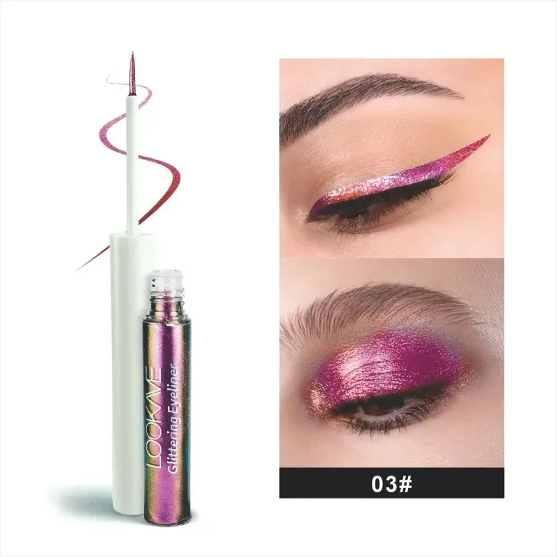 Shiny Chameleon Liquid Eyeliner Metallic Glitter Eyeshadow Multicolor Eye Liner Pearlescent Polarized Aurora Eye Pigment Makeup