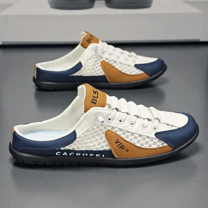 Fesyen Lelaki Selipar Separuh tapak kaki lembut Lelaki Musim Panas Kasut Kasual Bawah Bergaya Sneakers Tapak Lembut Zapatos De Hombre Plus Saiz 48