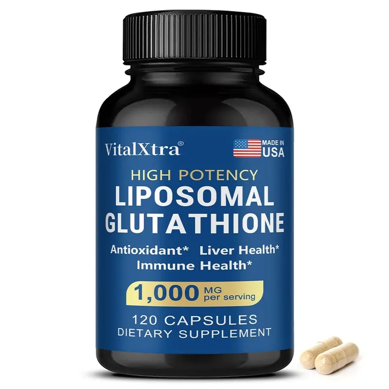 Liposomal Glutathione 1000mg - Vitamin C Antioxidant Supports Liver Immune Brain & Skin Health Enhanced Absorption