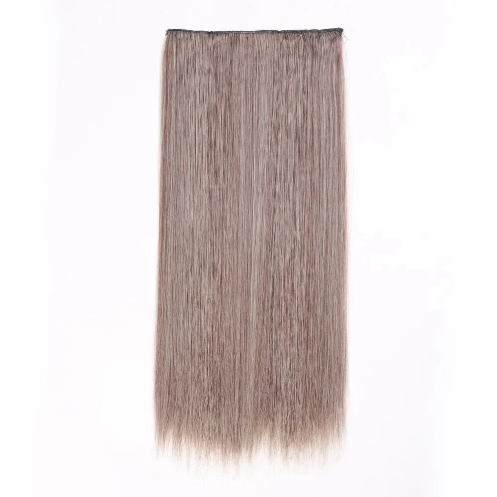 Synthetische natürliche synthetische Haarverlängerungen, 5 Clip-in-künstliche gefälschte Ombre-Blond-Braun-Schwarz-Rosa-gerade falsche Haarteile — image 44