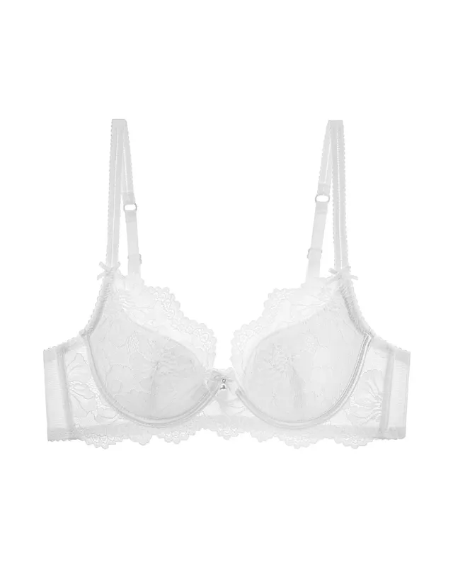Fialová francouzská krajka Vyšívání podprsenky Měkká kostice Minimizer Big Bust Lift Anti Sag Gathering Support Denní spodní prádlo 32-38 Set podprsenky