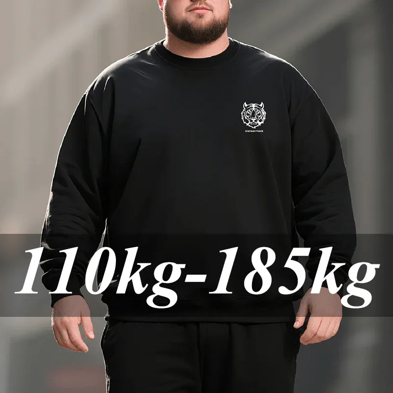 Plus Size Men's Sweatshirt 110-185KG Autumn Winter Casual Pullover High-quality Pure Cotton Sweatshirt Male Clothing 5XL 6XL 7XL — image 5