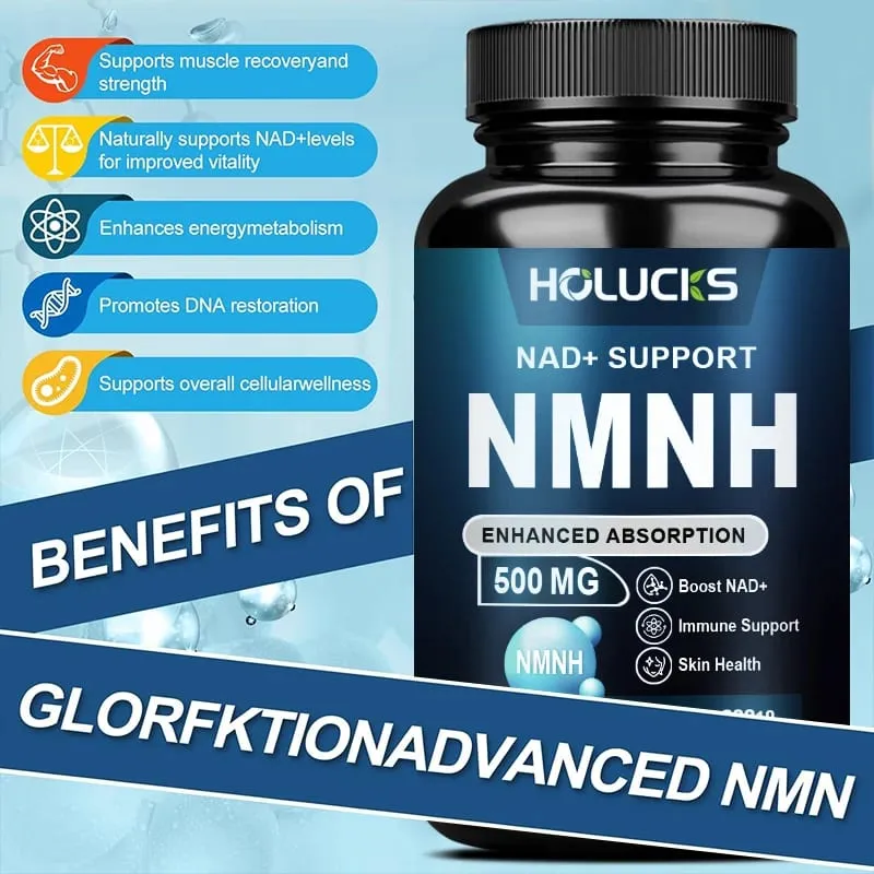 Premium 5-in-1 NMNH Supplement with Nicotinamide Riboside TMG Resveratrol C0Q10 Support Immunity Longevity & Vitality — image 2